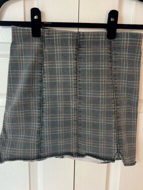 Stretchy Plaid Mini Skirt